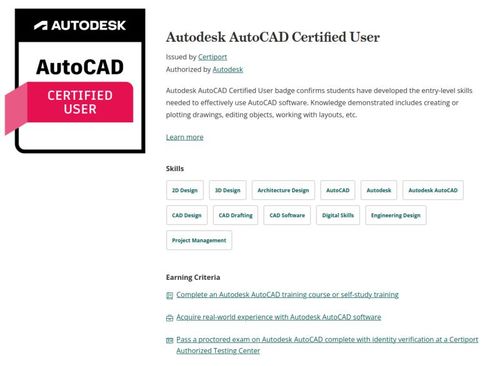 AutoCAD Certified User