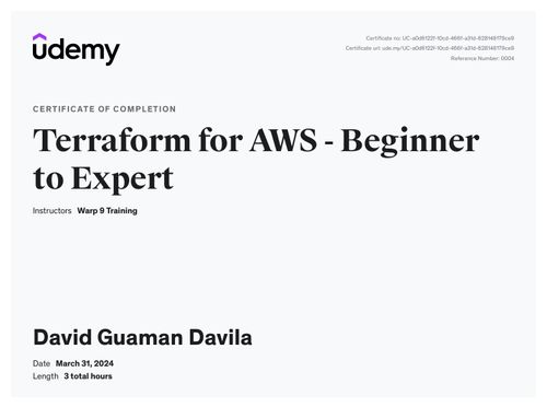 Terraform for AWS - Beginner to Expert